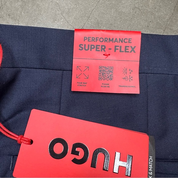 Hugo Boss-Simmons M204x Navy Performance Super Flex trousers Sz 36R - Picture 10 of 13